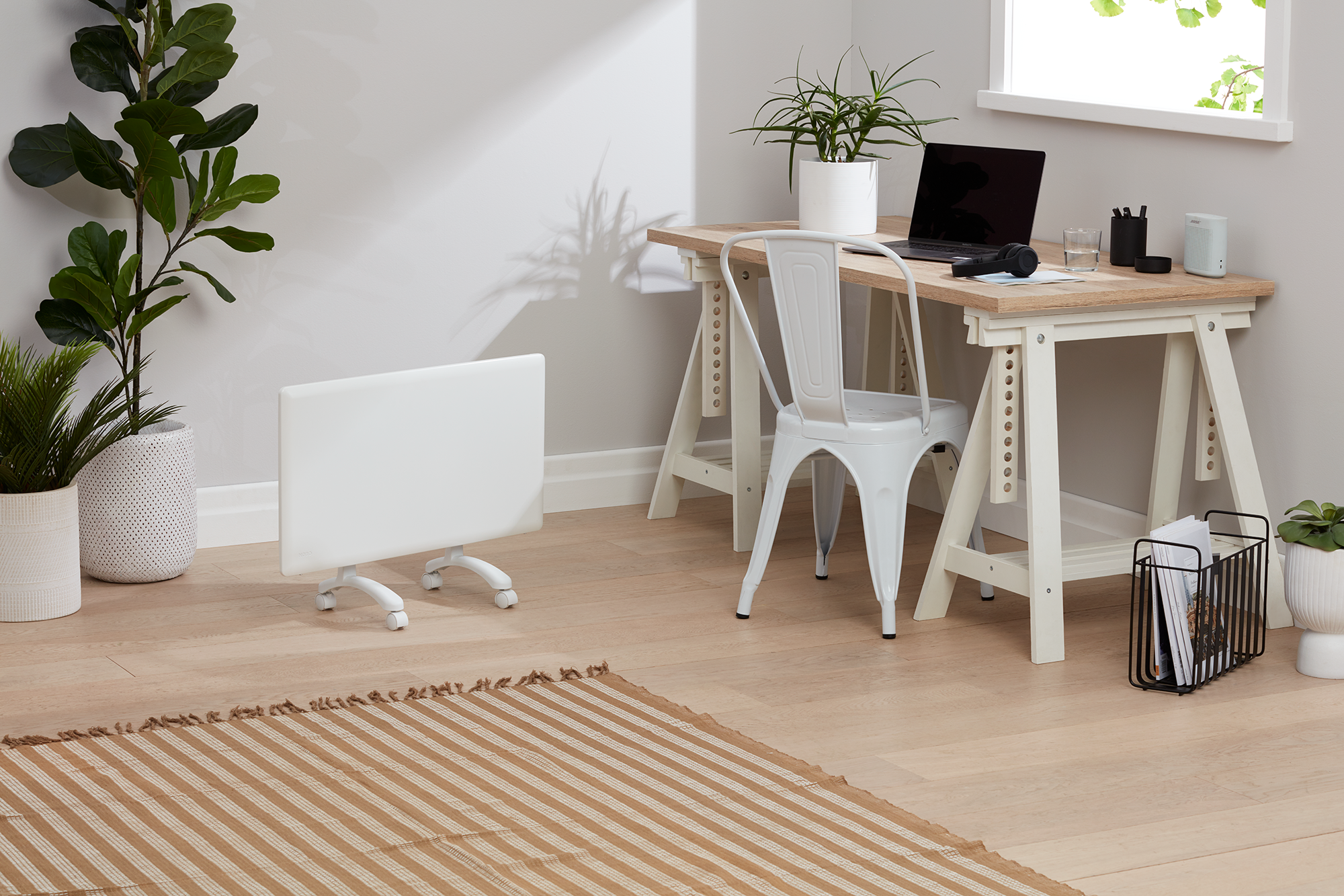 Nobo 1kW Slimline Wi-Fi Panel Heater with Castors
