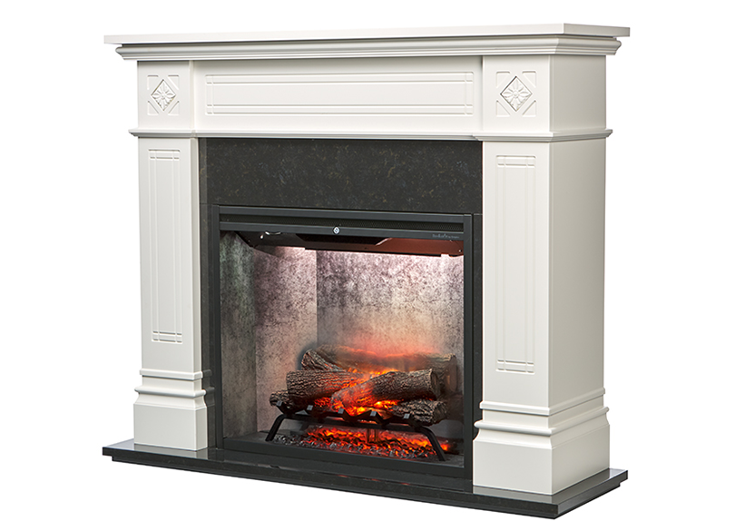Dimplex 2kW Osbourne Mantle with 30 Revillusion Firebox and Concrete Finish