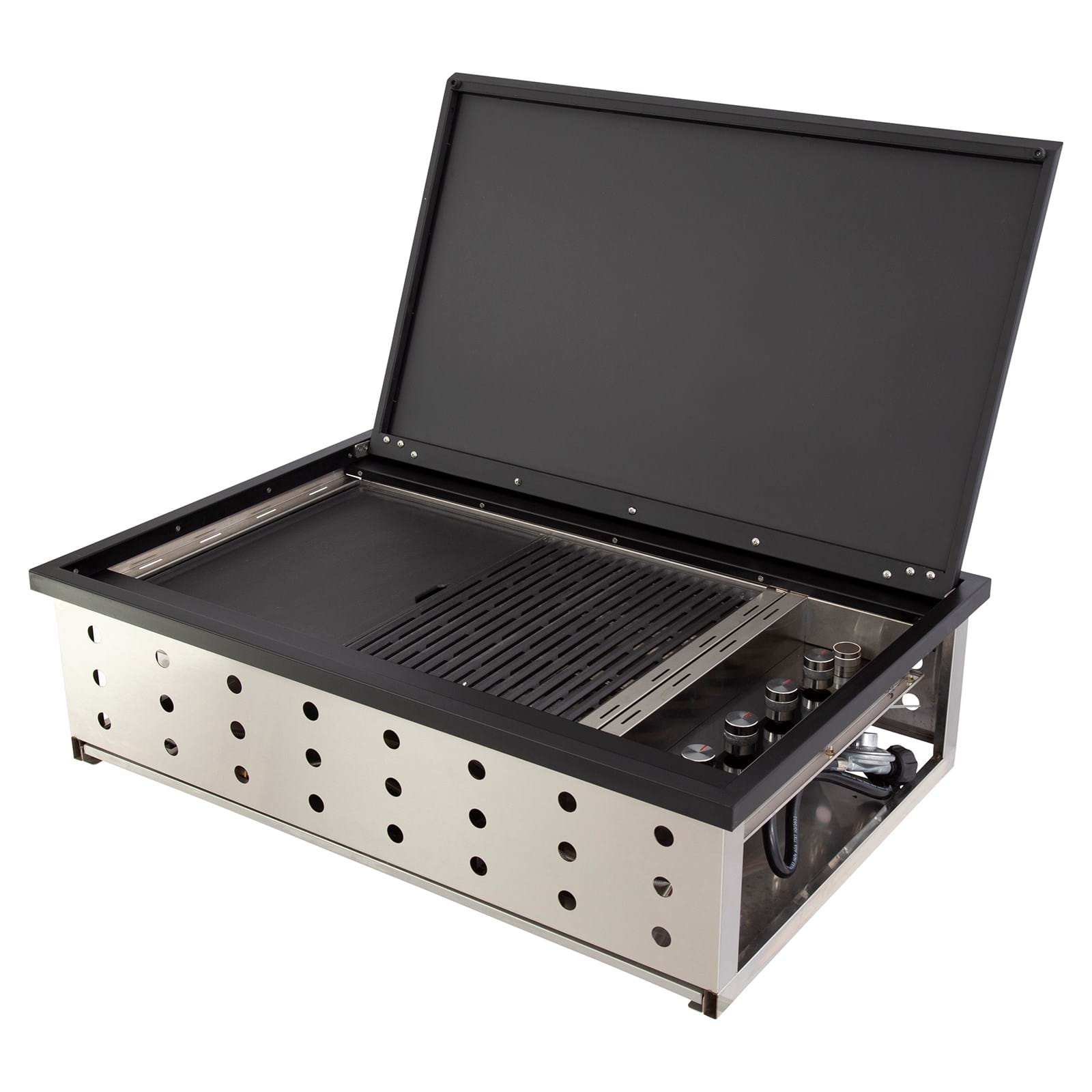 Gasmate Phoenix Black 4B Flush Mount Drop In BBQ