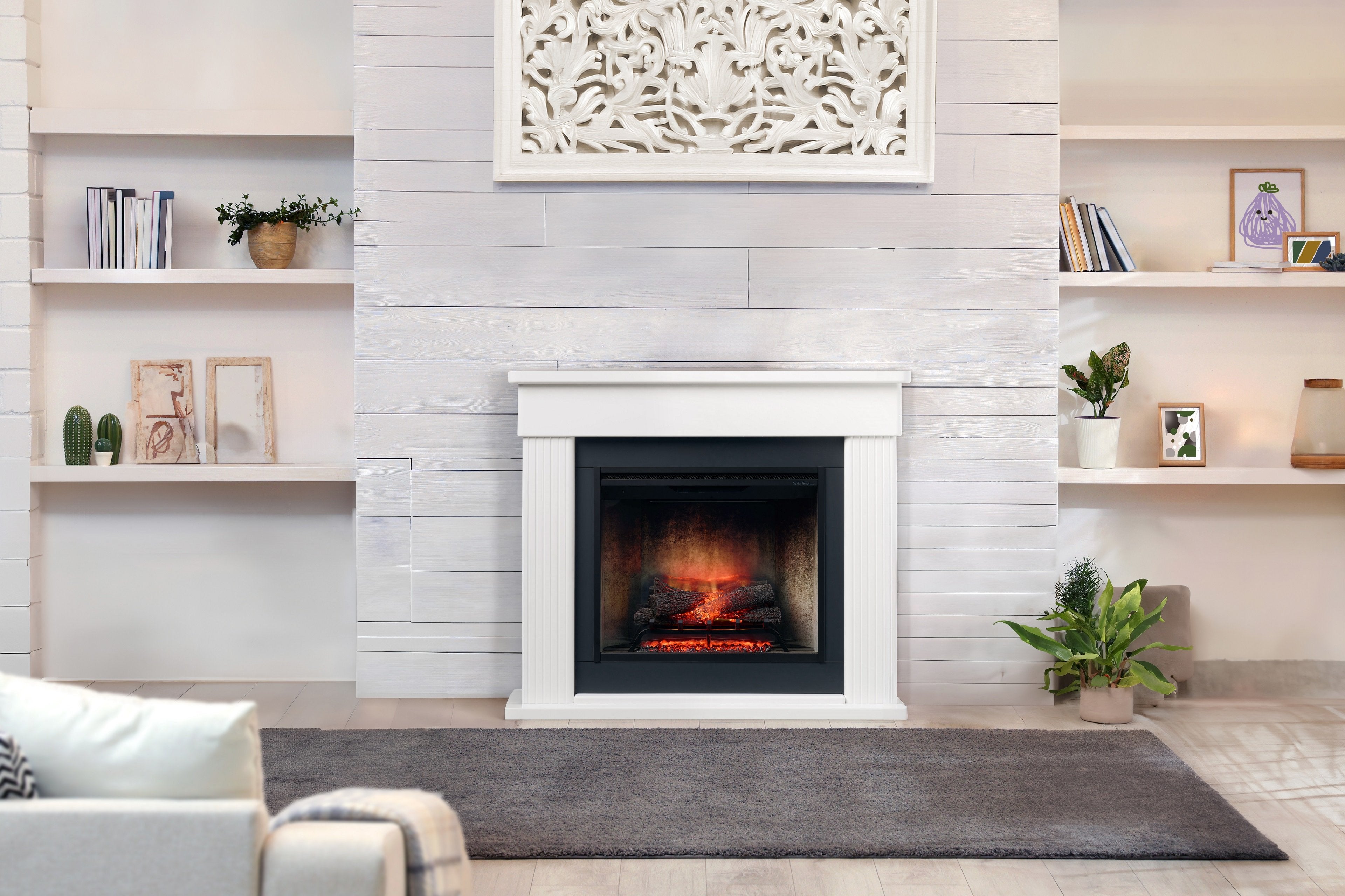 Dimplex Electric Cube Dimplex Portland 2kW XL Electric Fireplace Suite