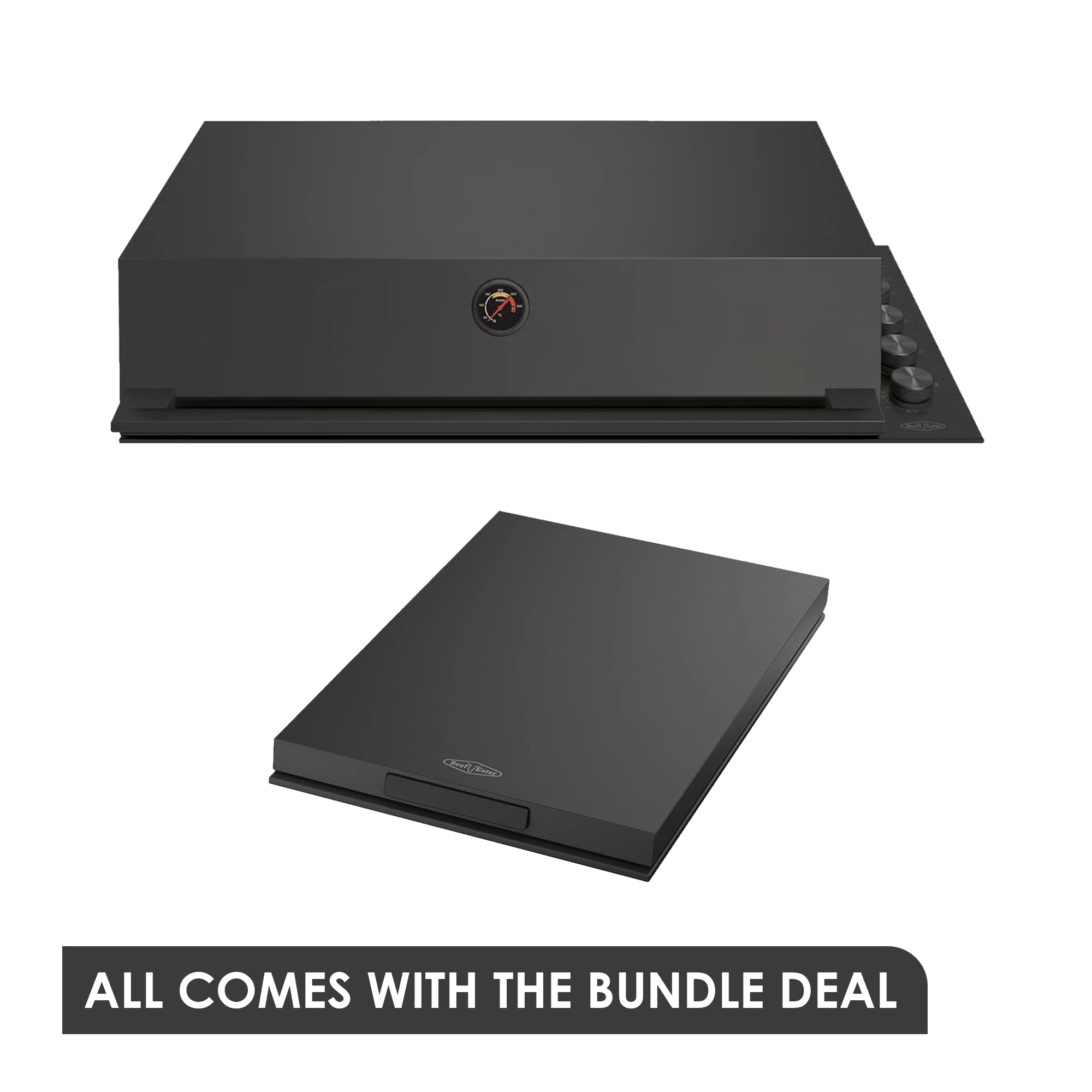 Beefeater Proline 6 Burner BBQ with Hood and Side Burner with COLORBOND Steel Monument Finish - Bundle Deal