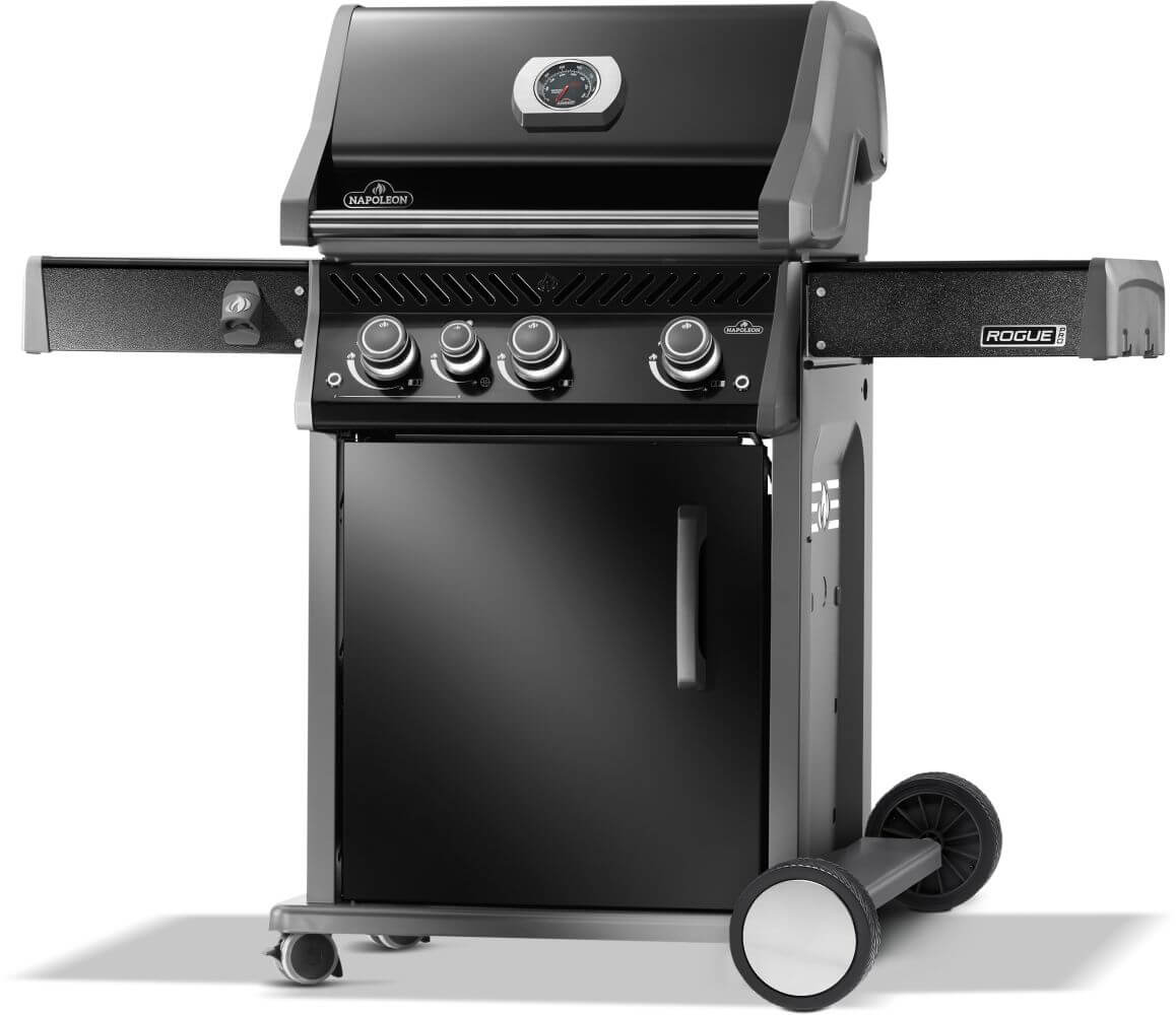 Napoleon Rogue Pro 425 Black BBQ with Range Side Burner