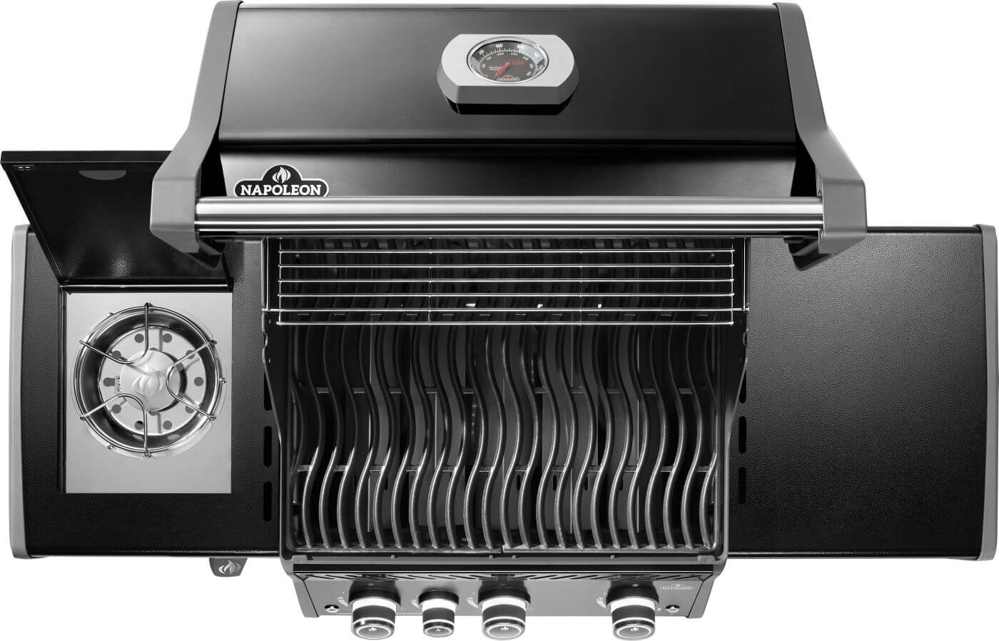 Napoleon Rogue Pro 425 Black BBQ with Range Side Burner
