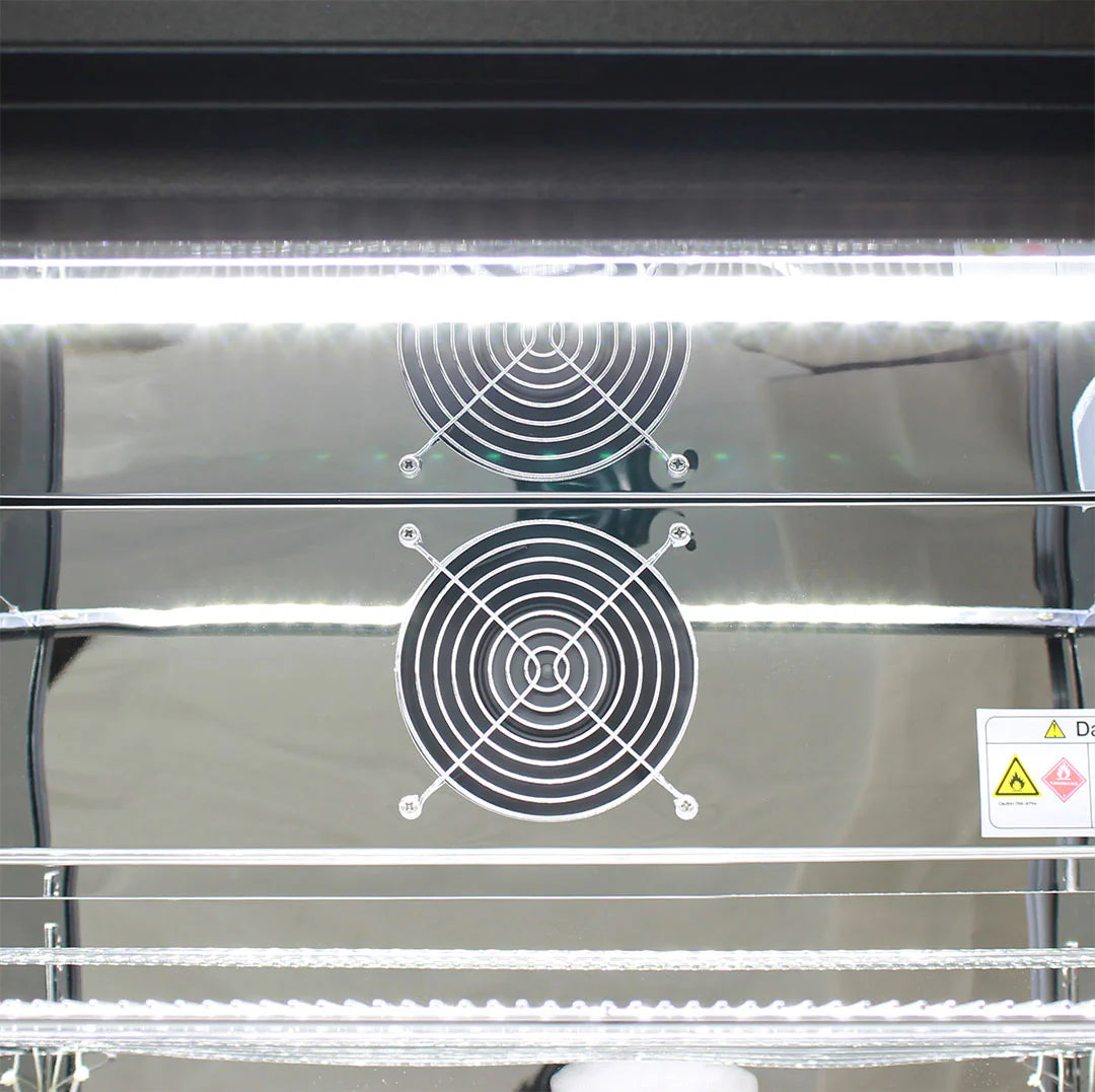 Rhino Black 1 Heated Glass Door Bar Fridge With Brand Parts And Low Energy Consumption - SG1L-B-HD / SG1R-B-HD