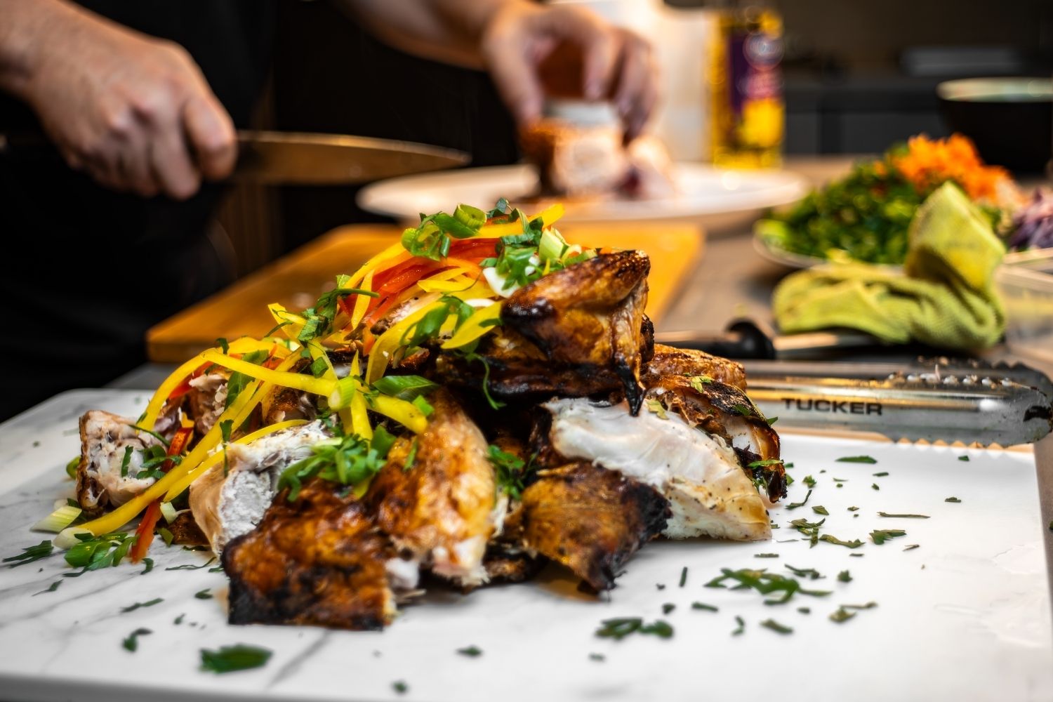 Roast Chicken with Garnish