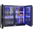 Schmick Twin Door Quiet Running Low Height Black Triple Glazed Glass Door Bar Fridge -SK206-B