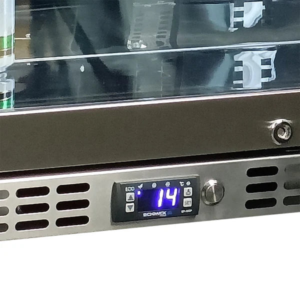 Schmick Quiet Glass 3 Door Stainless Steel Bar Fridge - SK386-SS