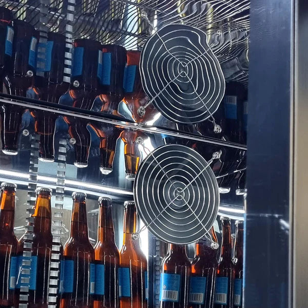 Schmick Quiet Glass 3 Door Stainless Steel Bar Fridge - SK386-SS