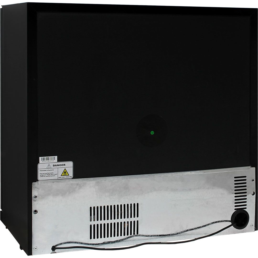 Schmick Black Bar Fridge 2 Door With Heated Glass and Triple Glazing Model SK190-B