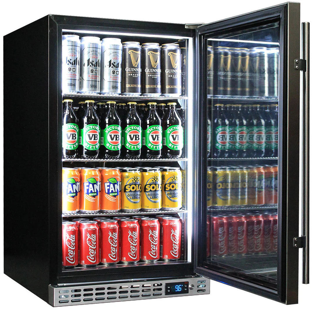 Schmick Quiet Running Front Venting Under Bench Heated Glass Door Bar Fridge Model - SK116L-B-HD / SK116R-B-HD