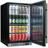 Schmick Black Quiet Front Venting Under Bench Heated Glass Door Bar Fridge - SK146L-B-HD / SK146R-B-HD