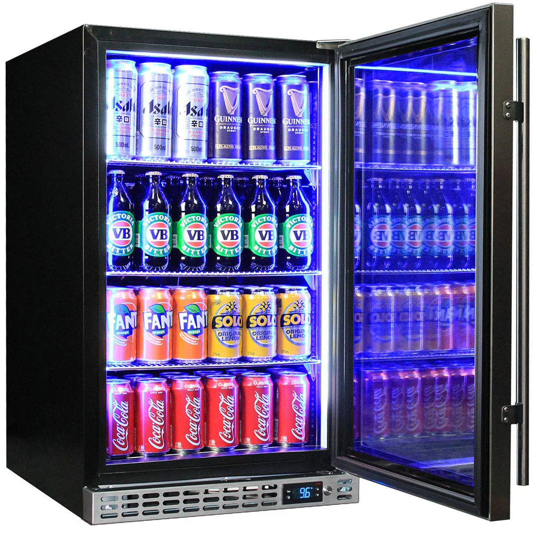 Schmick Quiet Running Front Venting Under Bench Heated Glass Door Bar Fridge Model - SK116L-B-HD / SK116R-B-HD