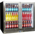 Schmick 257 Litre Twin Heated Glass Door Stainless Steel Bar Fridge - SK246-HD