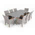 Shelta Bridgeport 220cm 9 Piece Dining Setting with 8 Florence Chairs