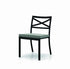 Shelta Bridgeport Armless Aluminium Dining Chair - Black Frame / Boulder Cushion