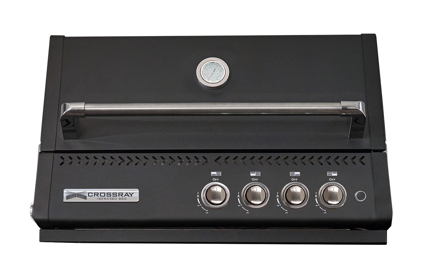 Crossray XPlor Black 4 Burner Gas Inbuilt BBQ - Tucker Barbecues