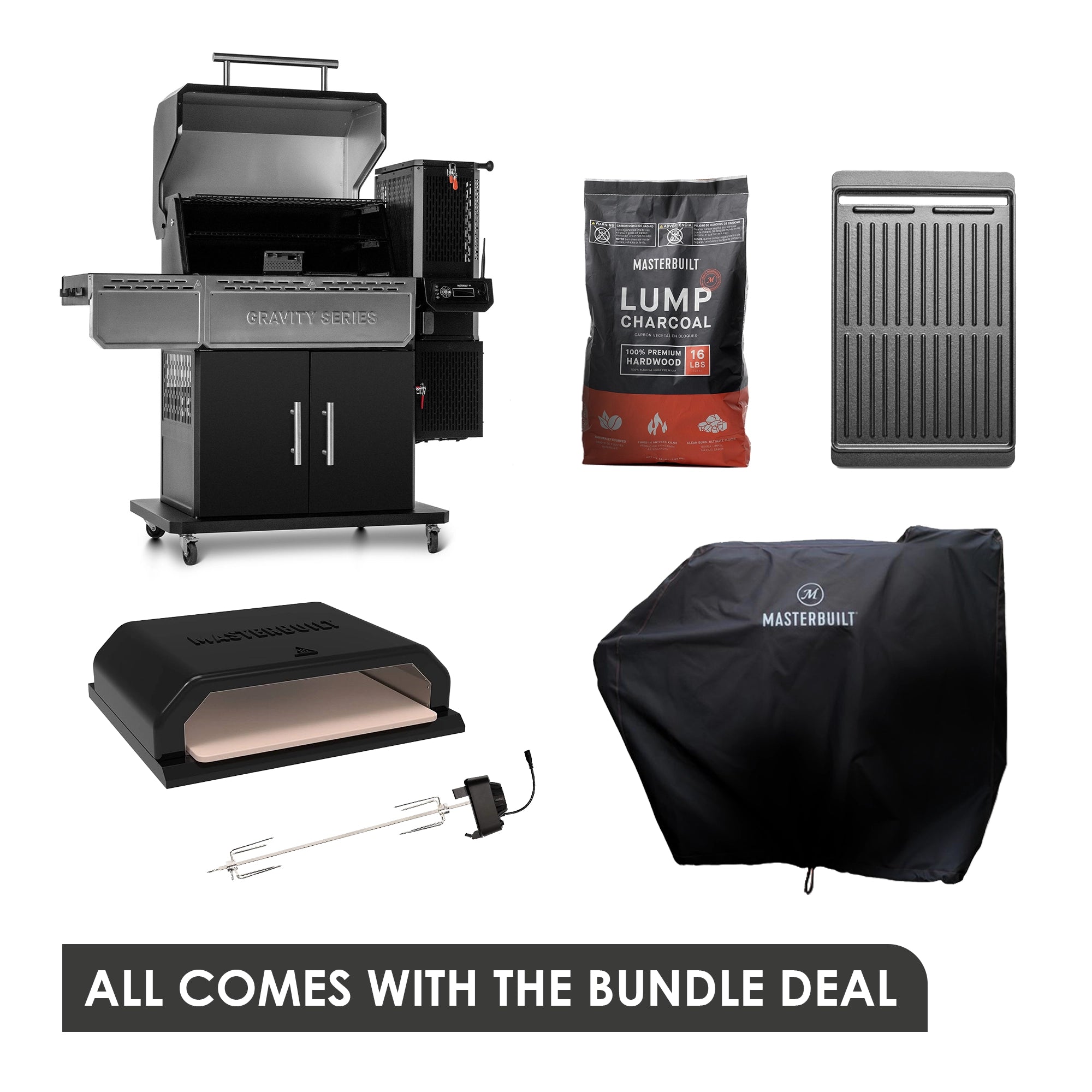 Masterbuilt Gravity Series 1150 Digital Charcoal BBQ + Smoker - Bundle