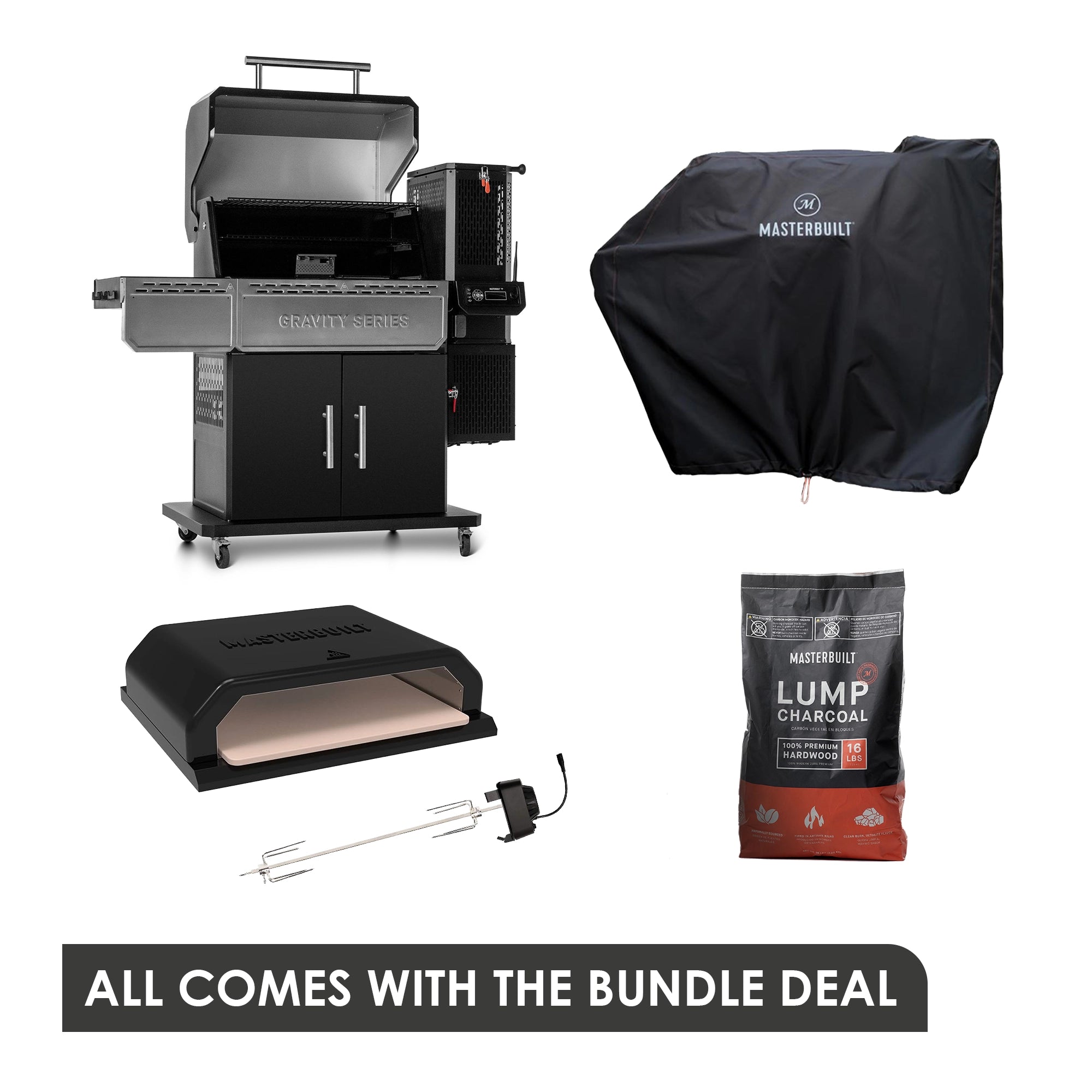 Masterbuilt Gravity Series 1150 Digital Charcoal BBQ + Smoker - Bundle
