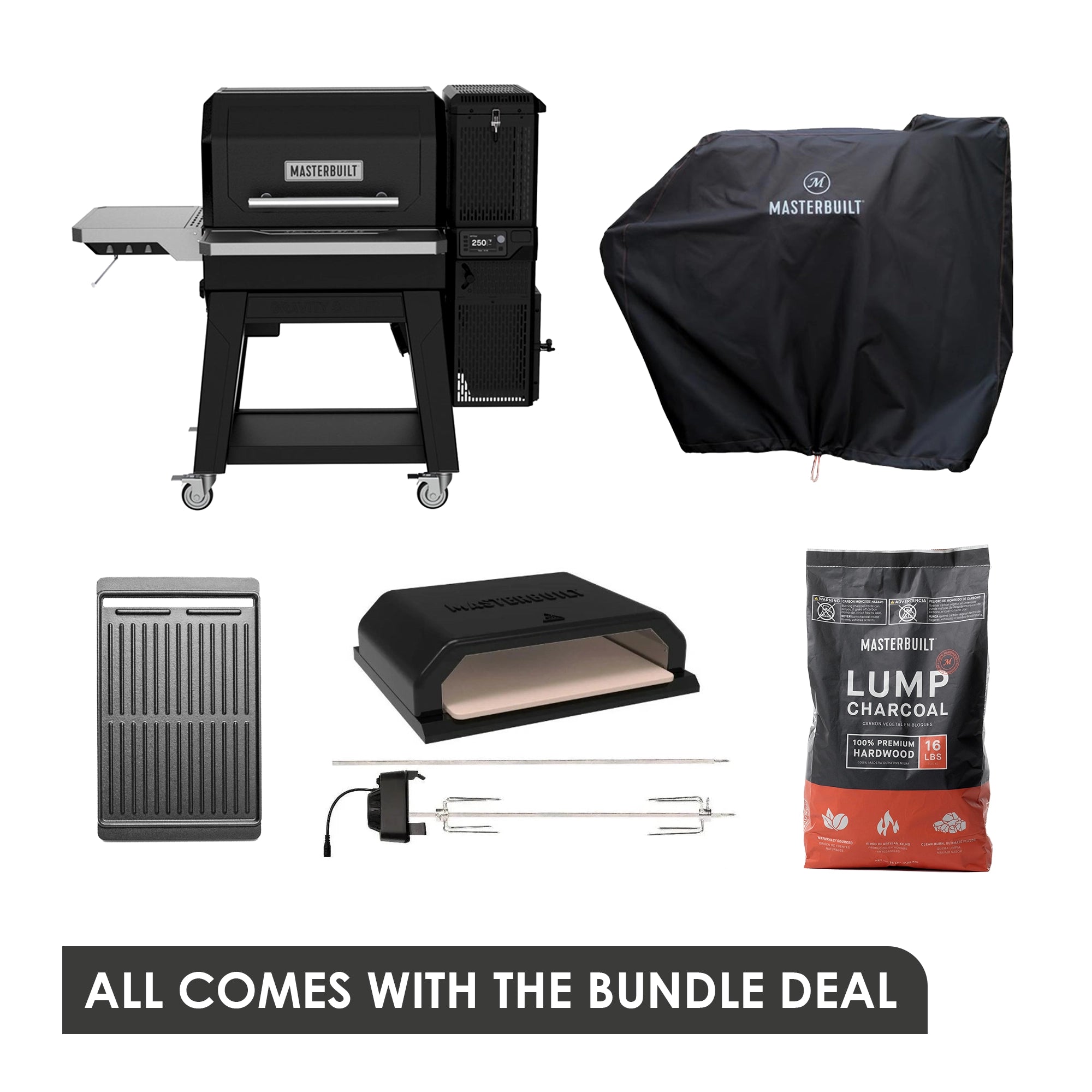 Masterbuilt Gravity Series XT Digital Charcoal Grill + Smoker Pit Master Bundle