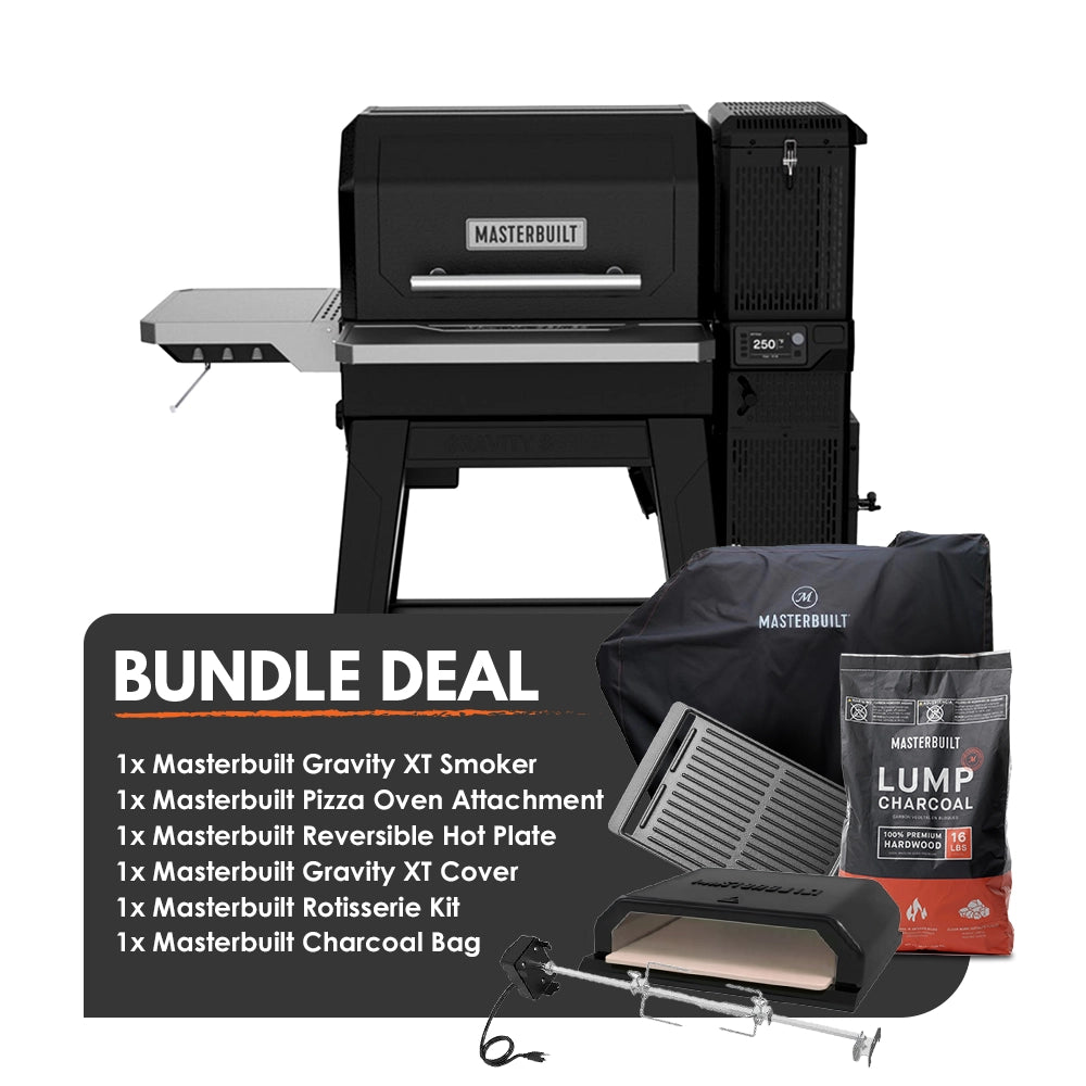 Masterbuilt Gravity Series XT Digital Charcoal Grill + Smoker Pit Master Bundle