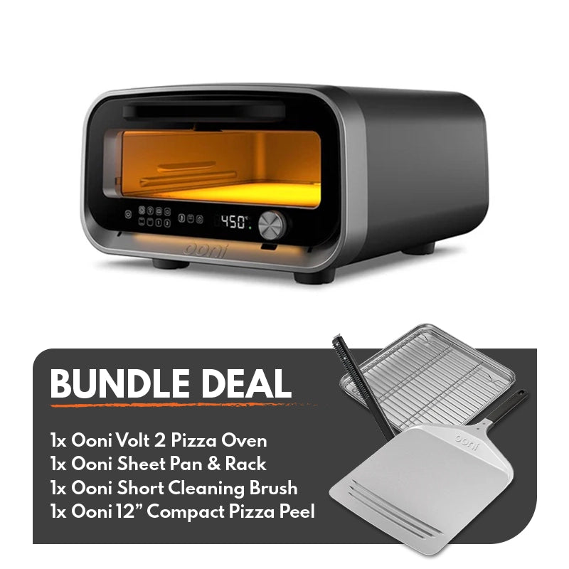 Ooni Volt 2 Pizza Oven Essential Bundle - Charcoal Grey - Tucker Barbecues