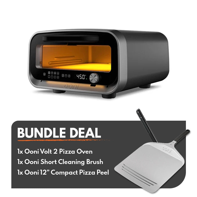 Ooni Volt 2 Pizza Oven Essential Bundle - Charcoal Grey