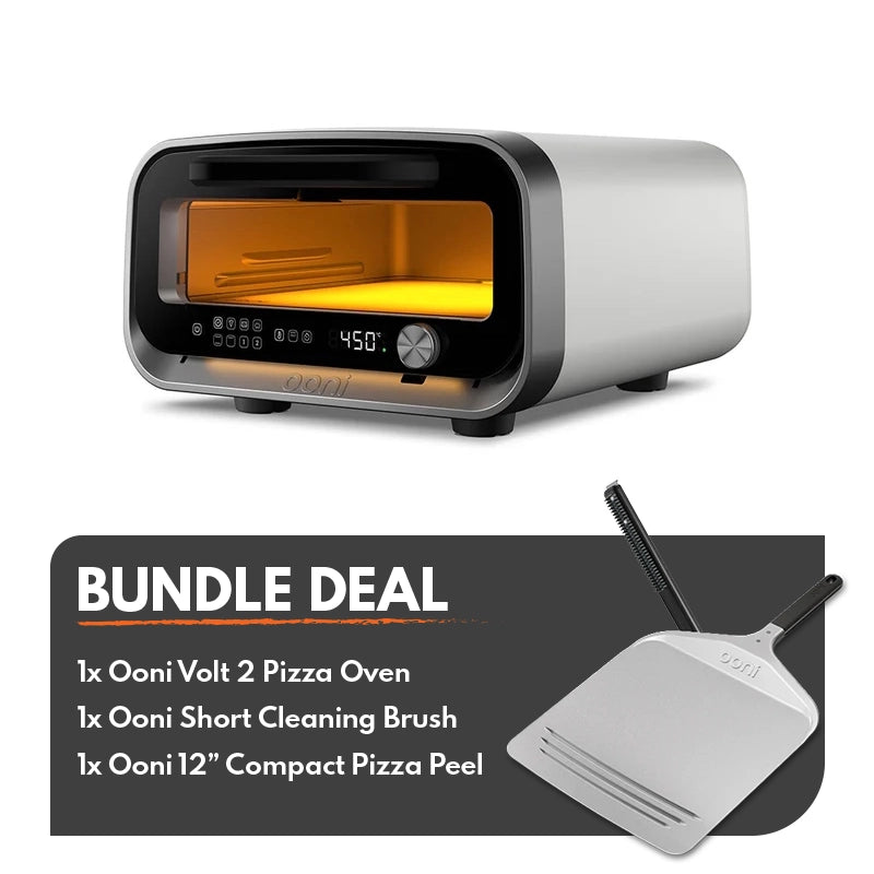 Ooni Volt 2 Pizza Oven Essential Bundle - Polar White
