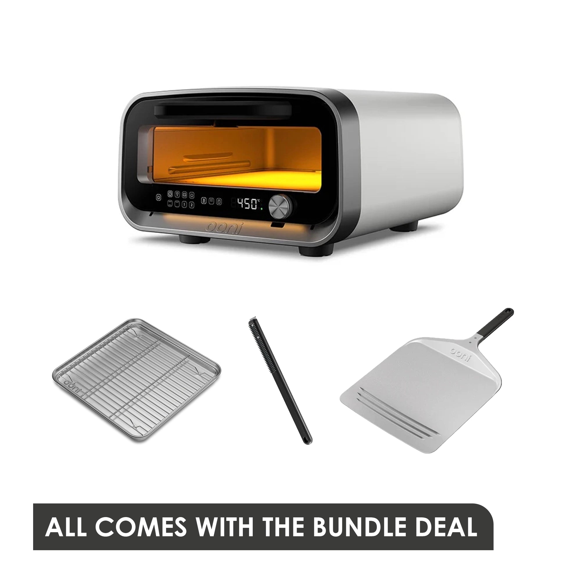 Ooni Volt 2 Pizza Oven Essential Bundle - Polar White - Tucker Barbecues