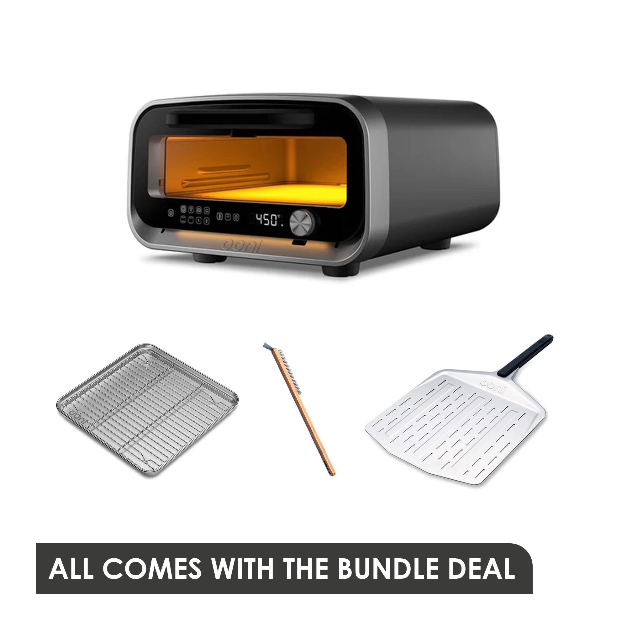 Ooni Volt 2 Pizza Oven Essential Bundle - Charcoal Grey