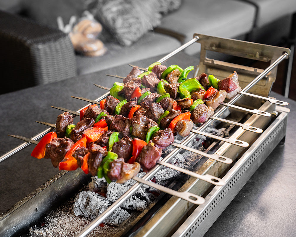 Tucker Stainless Steel 300mm Flat Skewers (12 Pack) - Tucker Barbecues