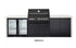 Crossray Premium Xplor White Outdoor Kitchen with Black 4 Burner BBQ - Tucker Barbecues