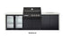 Crossray Premium Xplor White Outdoor Kitchen with Black 4 Burner BBQ - Tucker Barbecues