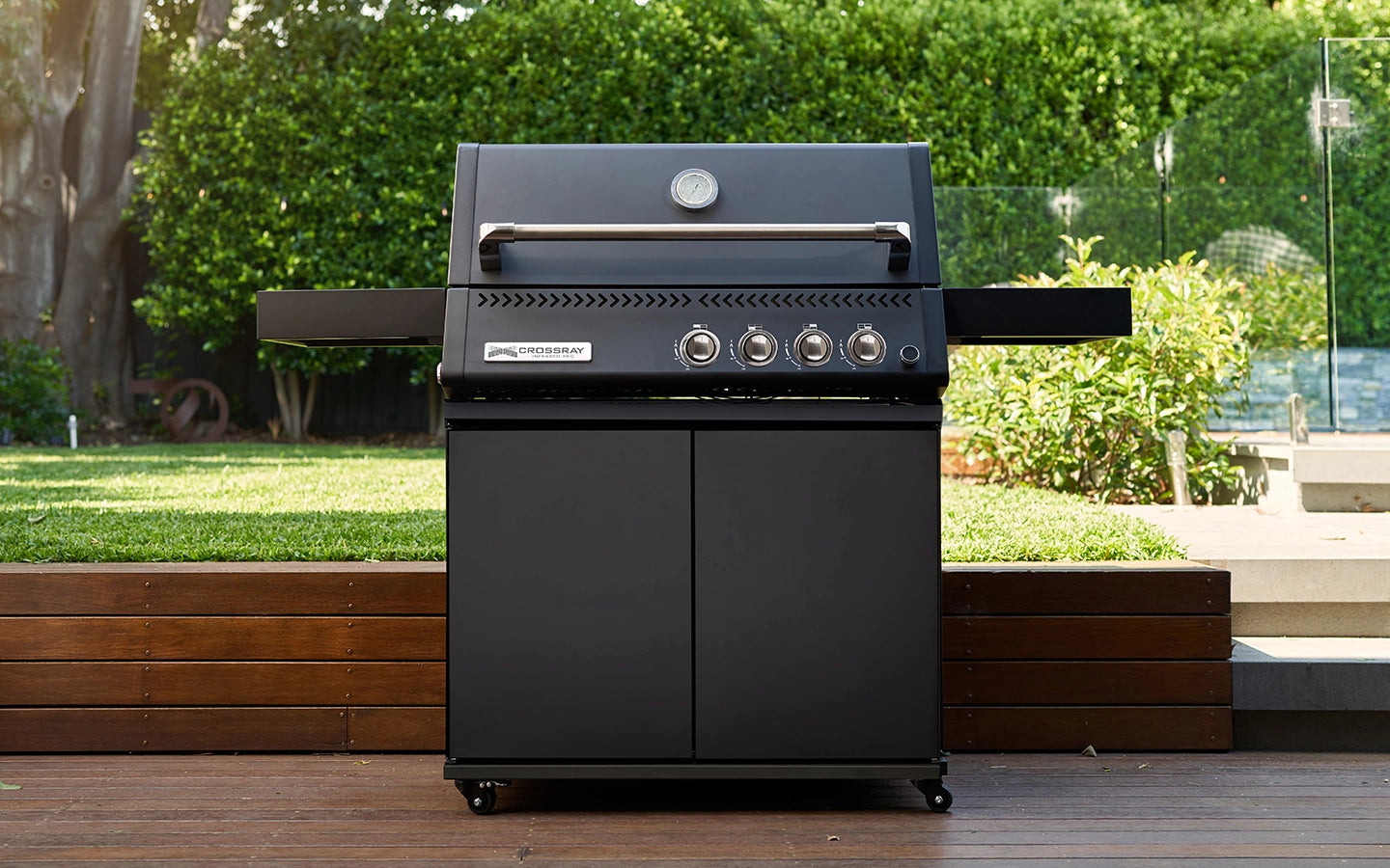 Crossray Black XPlor Gas BBQ with Trolley - Tucker Barbecues