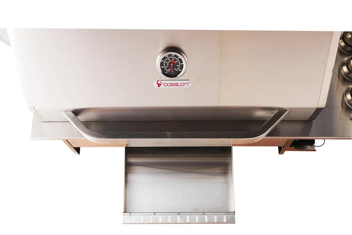 Bossworx 4 Burner Stainless Steel Drop-In BBQ & 180L Dual Zone Alfresco Fridge Bundle