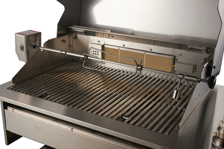 Bossworx 4 Burner Stainless Steel Drop-In BBQ & 180L Dual Zone Alfresco Fridge Bundle