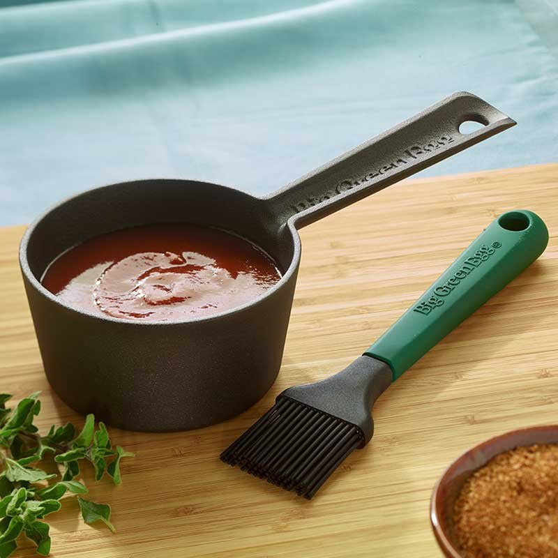 Big Green Egg Cast Iron Sauce Pot & Basting Brush