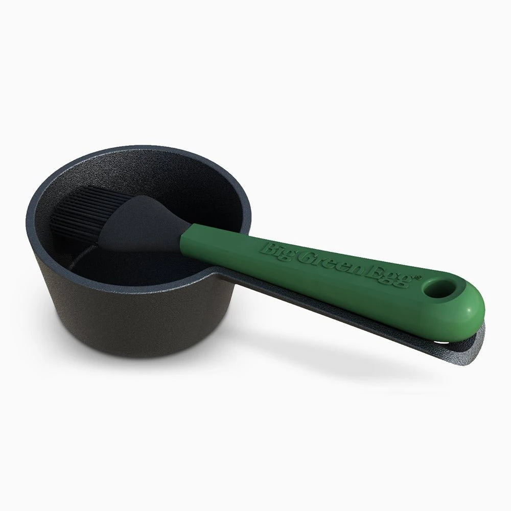 Big Green Egg Cast Iron Sauce Pot & Basting Brush