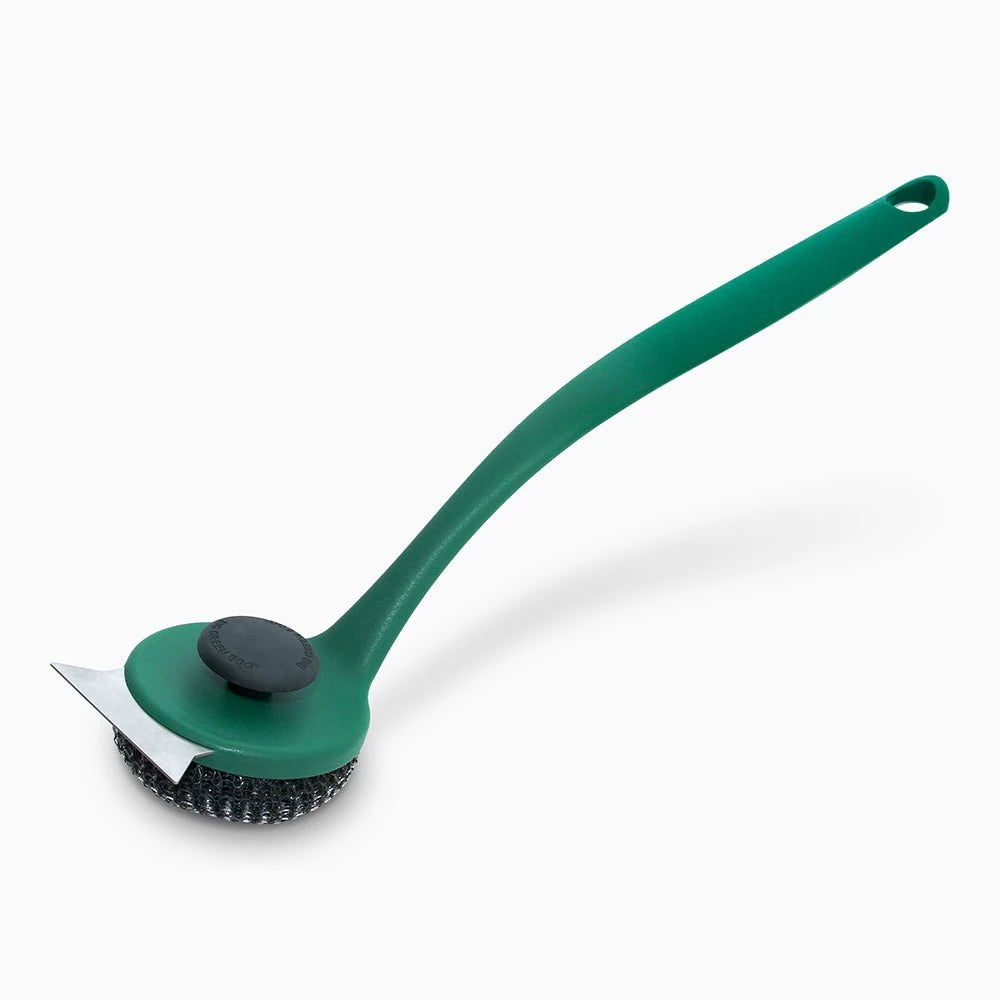 Big Green Egg SpeediClean™ Palmyra Bristle Long-Handle Grid Scrubber