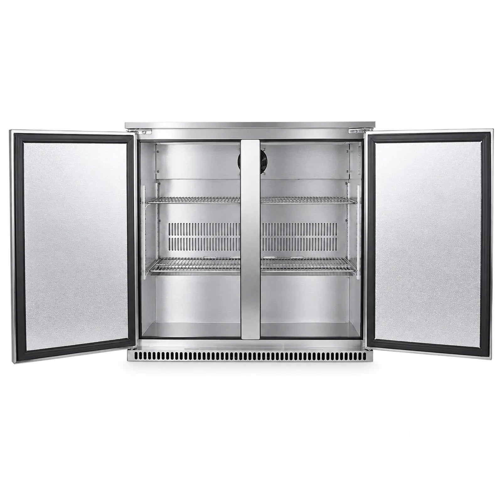 Bossworx 190L Solid Stainless Steel Double Door Alfresco Fridge