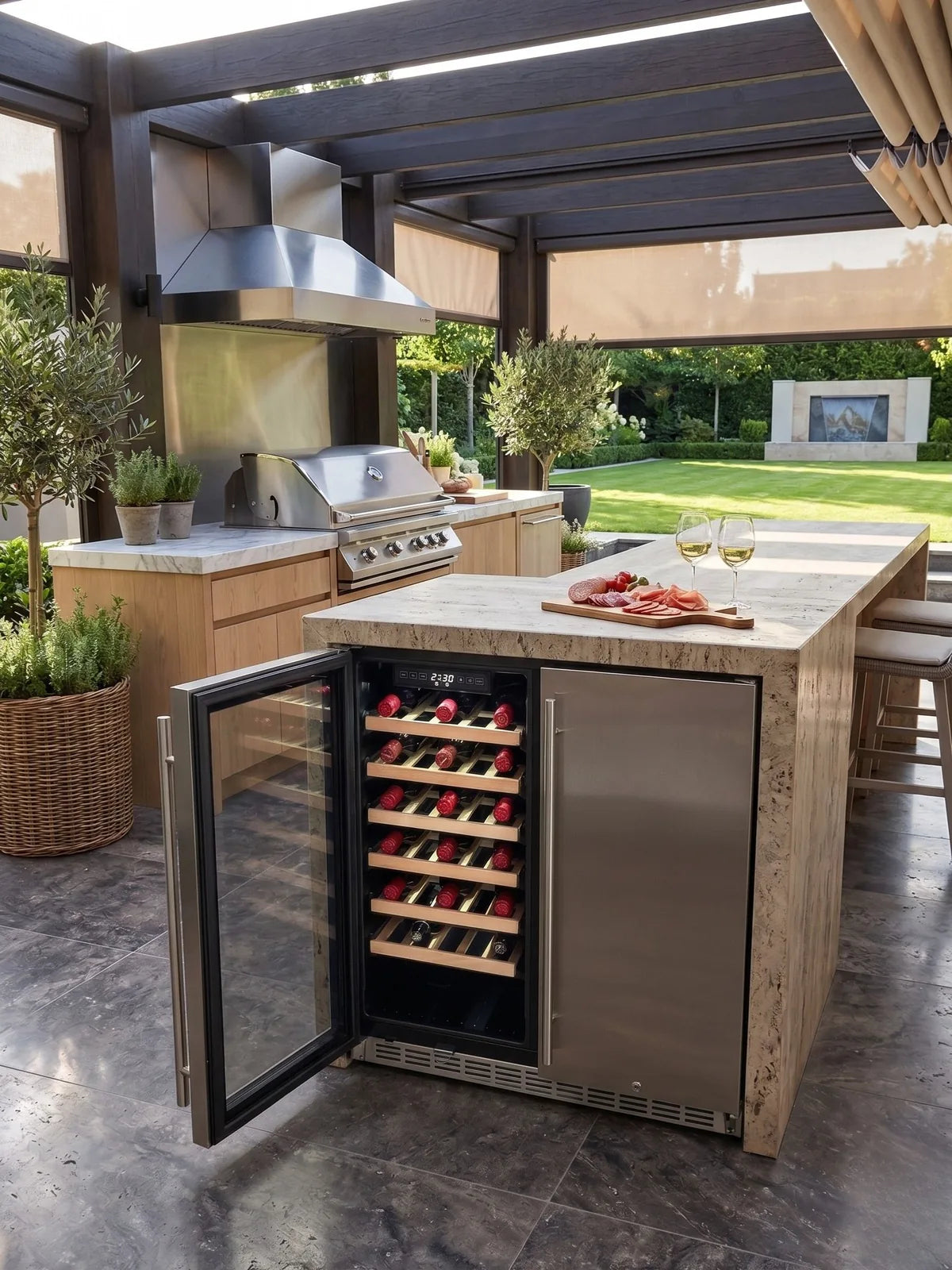 Bossworx 180L Beer and Wine Dual Zone Alfresco Refrigerator