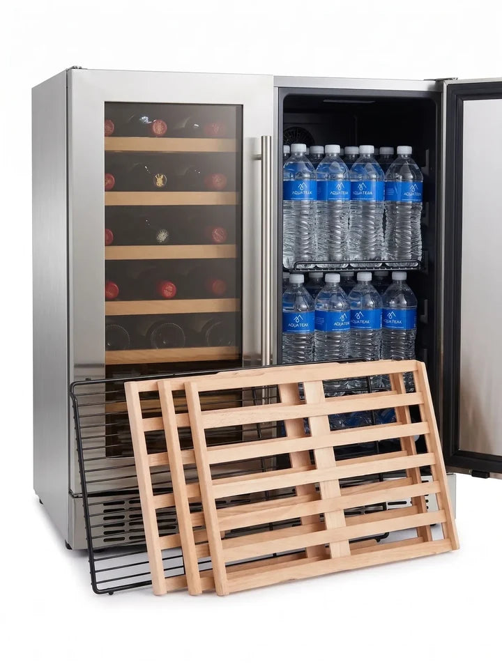 Bossworx 4 Burner Stainless Steel Drop-In BBQ & 180L Dual Zone Alfresco Fridge Bundle