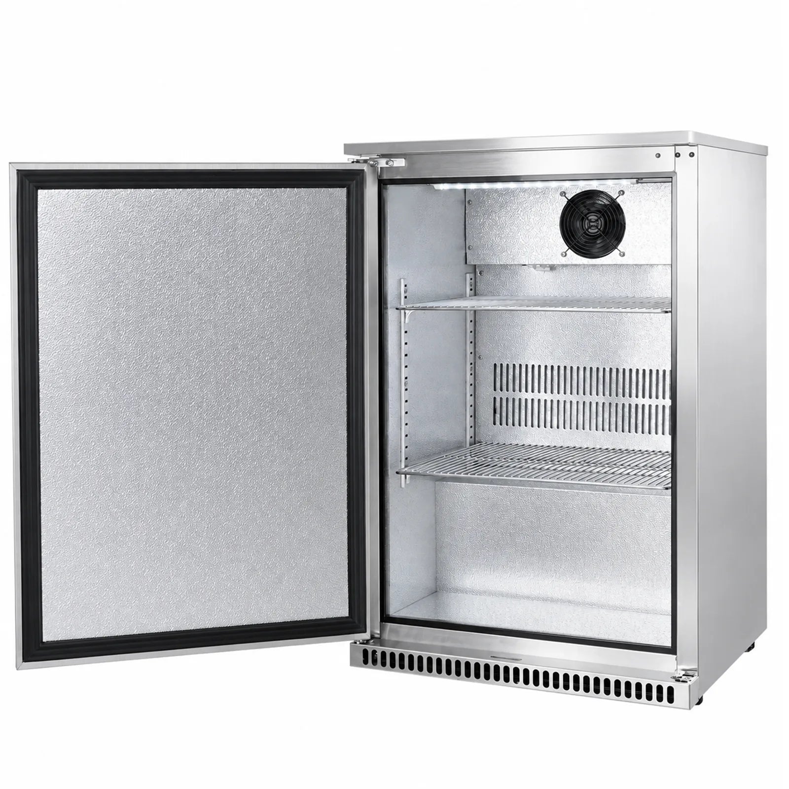 Bossworx 118L Solid Stainless Steel Single Door Alfresco Fridge
