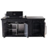 Bossworx Outdoor Kitchen with Black Stainless Steel 4 Burner BBQ & Fridge
