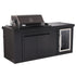 Bossworx Outdoor Kitchen with Black Stainless Steel 4 Burner BBQ & Fridge