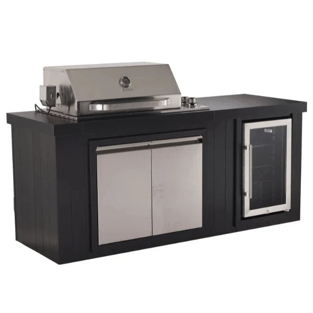Bossworx Outdoor Kitchen with Stainless Steel 4 Burner BBQ & Fridge