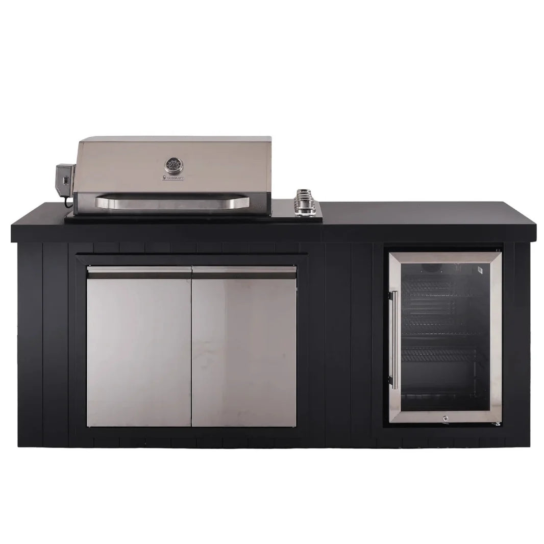 Bossworx Outdoor Kitchen with Stainless Steel 4 Burner BBQ & Fridge