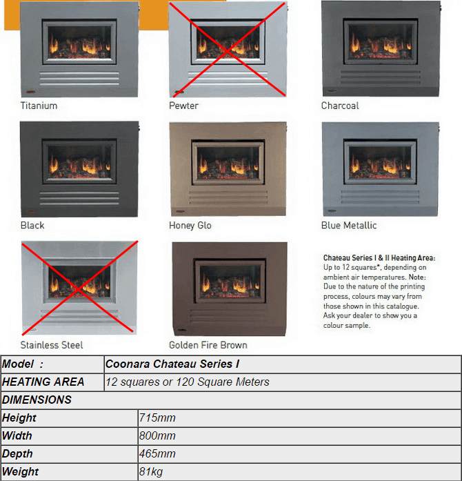 Coonara Chateau Series 1 Inbuilt Gas Heater - Tucker Barbecues