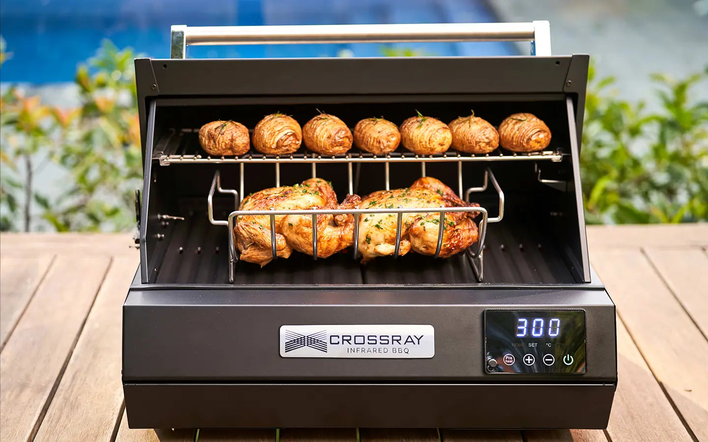 Crossray eXtreme Portable Electric BBQ with Trolley 2200W
