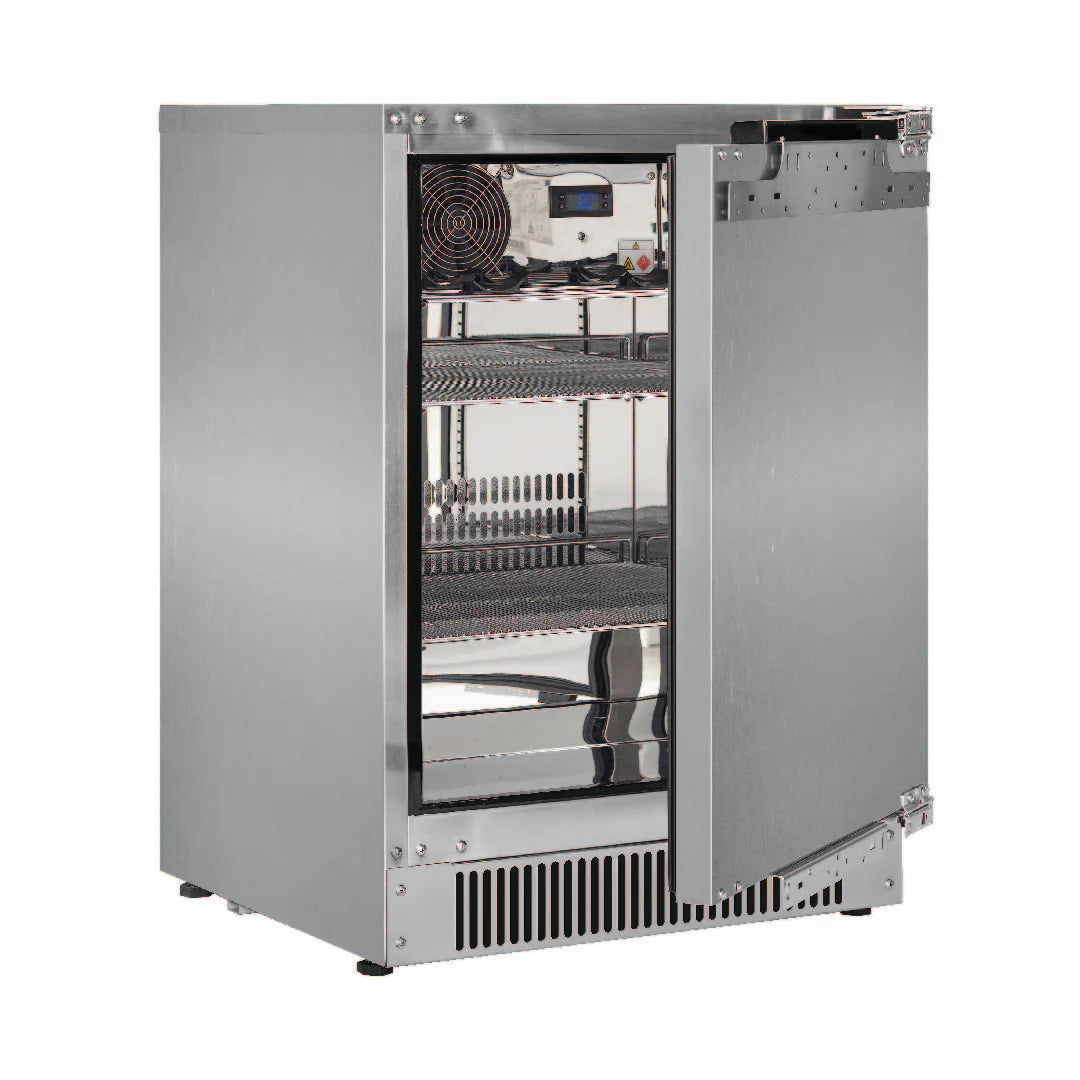 Blastcool Fully Integrated Outdoor 1 Door Bar Fridge Best Alfresco 316 Stainless Quiet Right Hinge - Model iXP1-840-R