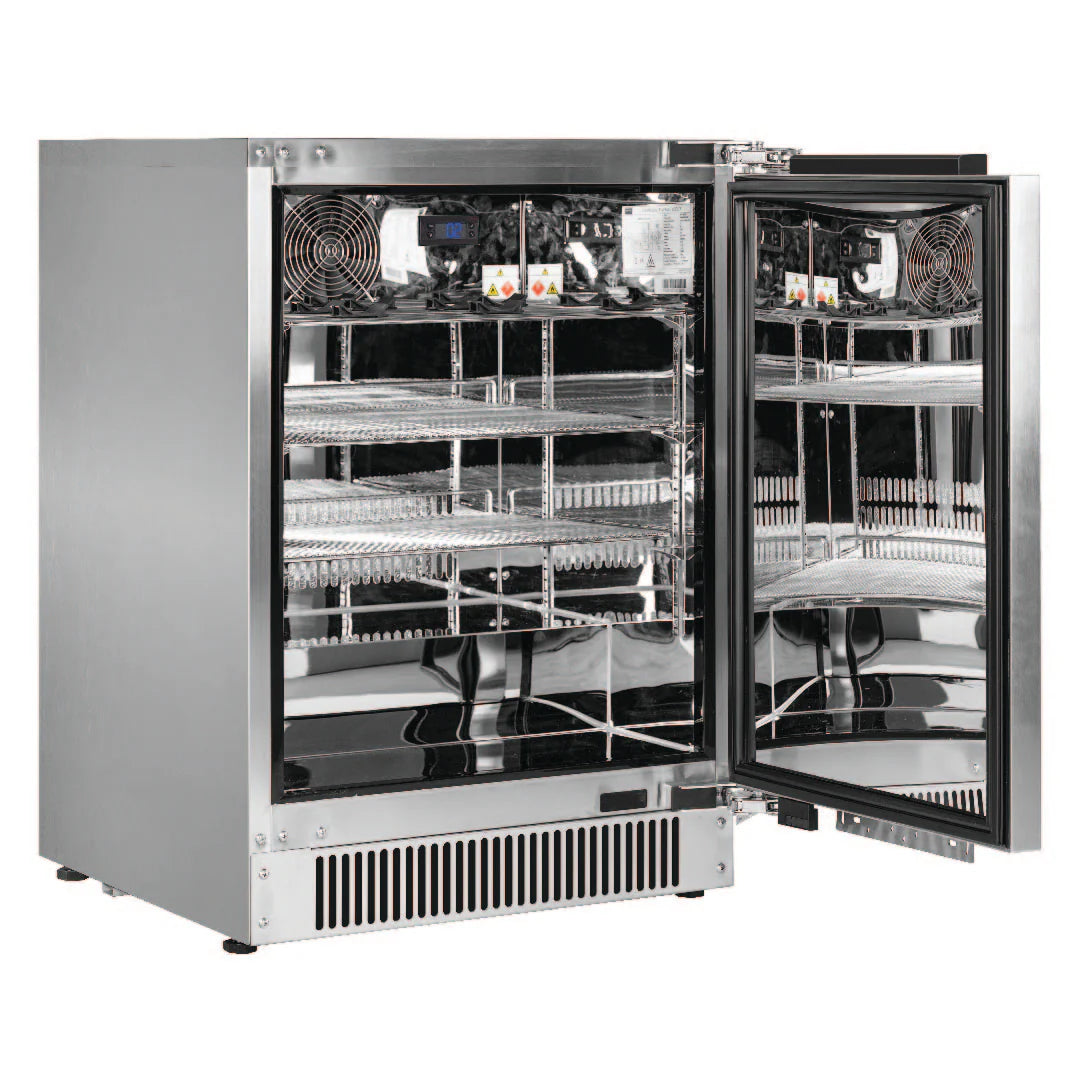 Blastcool Fully Integrated Outdoor 1 Door Bar Fridge Best Alfresco 316 Stainless Quiet Right Hinge - Model iXP1-840-R